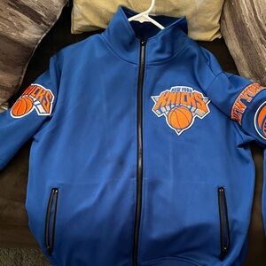Mitchell & Ness Blue New York Knicks Jacket